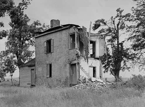 William M. Adams house, built circa 1850, an exterior view partially ...